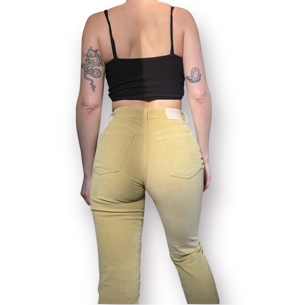 Everlane Yellow High-Rise Straight Trousers